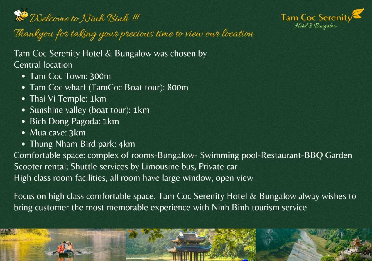 Tam Coc Serenity Hotel & Bungalow Ninh Binh Buitenkant foto